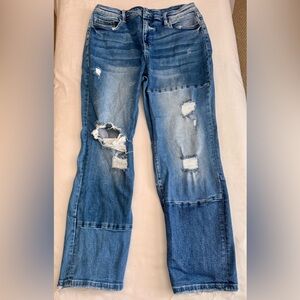 Flying Monkey Distressed Denim Jeans, Size 31